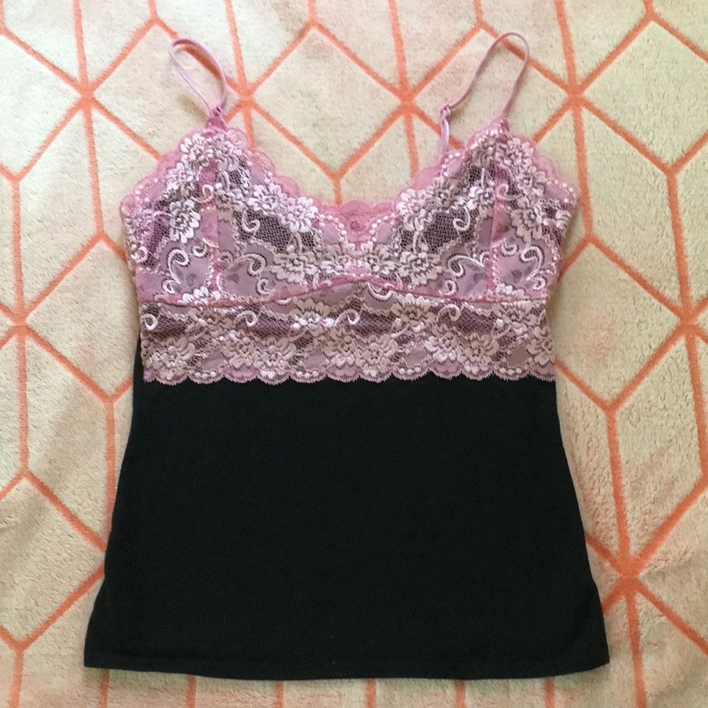 Moda International Lace Cami with built in bra